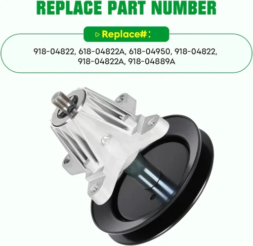 Vista 4 de 618-04822 Conjunto de husillo para cubierta de 42 pulgadas para MTD, para Troy-Bilt, para Cub Cadet LTX1040, LTX1042, reemplaza 618-04889