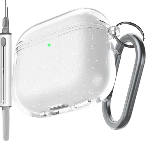 Vista 15 de Funda transparente compatible con AirPods Pro 2, funda protectora de TPU suave [LED frontal visible] [antiamarilleo] compatible con AirPods Pro
