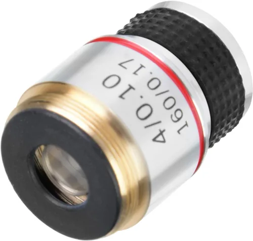 Vista 6 de Oumefar Distancia conjugada 160 0,17 de la lente 185 de los objetivos acromáticos del plan estándar del microscopio compuesto 4X con el cuerpo