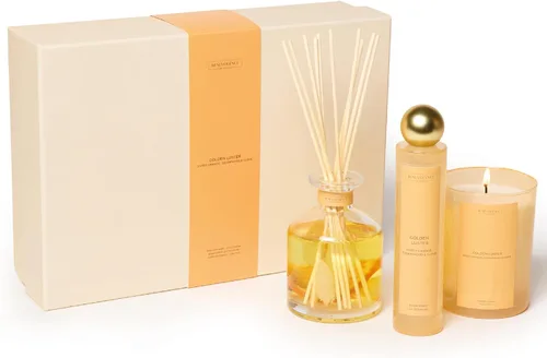 Vista 18 de Benevolence LA Difusor de junco, difusor de aroma de rosa y sándalo para el hogar con varillas difusoras de aceite Colección Sun-Kissed