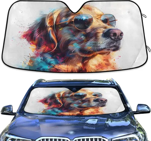 Vista 32 de Parasol para parabrisas de automóvil de tiburón para ventana delantera, accesorios interiores para automóvil SUV