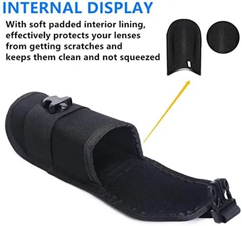 Vista 3 de MOLLE - Funda táctica duradera para lentes de sol, estilo militar, con hebilla