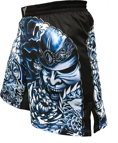 The Ronin - Masterless Samurai Tattoo Art MMA BJJ Martial Arts Wrestling Fightling Shorts para niños, color negro (tallas juveniles)