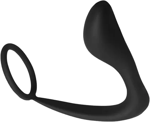 Vista 4 de FST Anillo de silicona para el pene con tapón anal, estimulador de masaje de próstata y anillo de pene para mejorar la erección