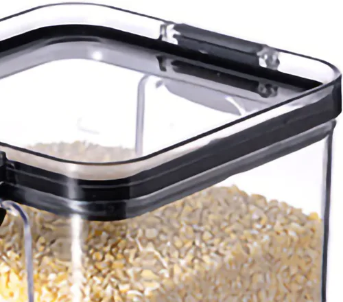 Vista 4 de Alvinlite Recipientes herméticos de almacenamiento de alimentos con tapas, caja de almacenamiento de granos, recipiente de silicona transparente
