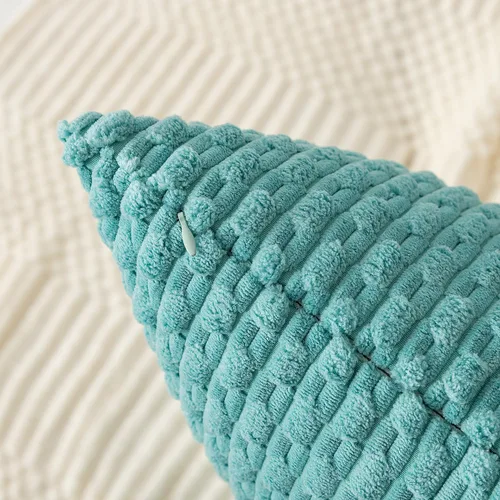 Vista 222 de Kevin Textile - Juego de 2 fundas de almohada decorativas de pana suave, estilo bohemio, a rayas, decoración del hogar para sofá, cama, sofá y sala