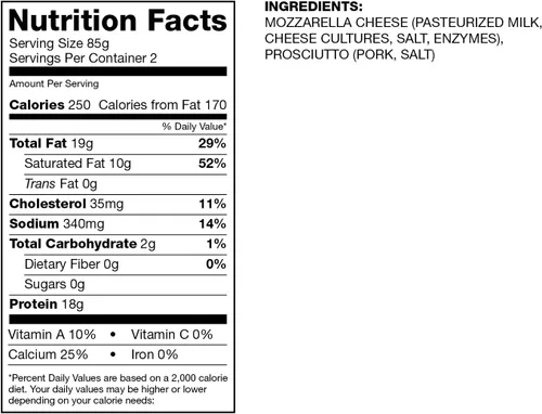 Vista 3 de Fiorucci, Panino, Prosciutto & Mozzarella, 5 oz