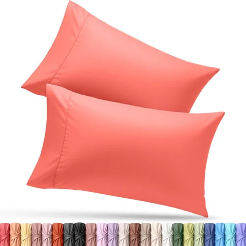 Vista 82 de Utopia Bedding - Juego de 4 fundas de almohada tamaño estándar, con cierre de sobre, tela de microfibra cepillada suave, resistentes al encogimiento