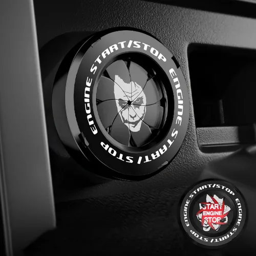 Vista 18 de Cubierta de Botón de Arranque Giratorio, Accesorios de Motor de Coche Push to Start Stop, Cubierta de Interruptor de Encendido Automático, Regalo