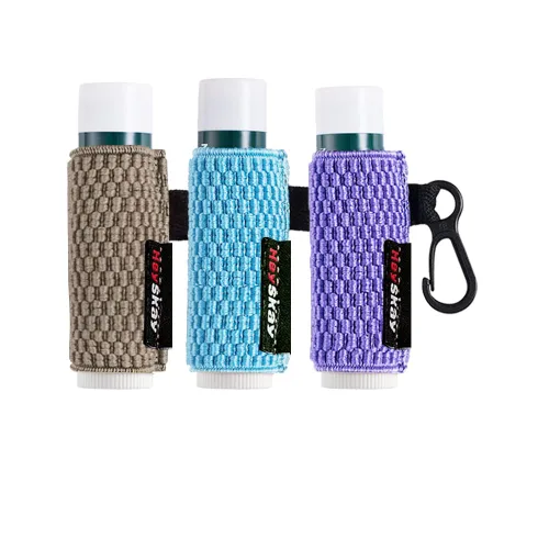 Vista 8 de HEYSKAY 3 piezas de fundas para bálsamo labial con llavero, soporte para chapstick, soporte para brillo de labios con llavero, fundas elásticas