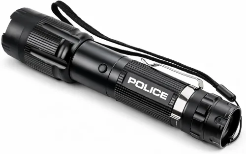 Vista 4 de Police Pistola paralizante para defensa personal 1159 - Recargable de alto voltaje con linterna LED, compacta y resistente, seguridad personal
