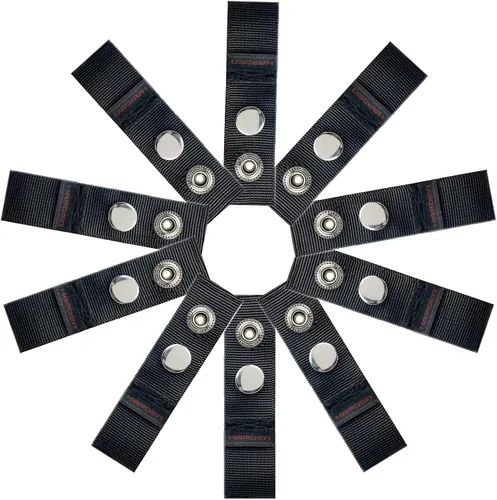 Vista 2 de Extensor a presión de cubierta de barco para lona de barco, extensiones de cubierta de barco, negro, tamaños de extensión de 1 pulgada – Bucles