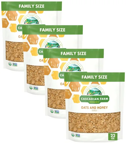 Vista 17 de Cascadian Farm Granola orgánica, cereales de canela y pasas, bolsa resellable, 11 onzas