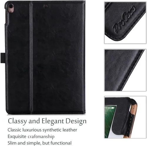 Vista 5 de ProCase Carcasa para Apple iPad Pro de 10.5 - Carcasa para Apple iPad Pro de 10.5 pulgadas 2017, con múltiples ángulos de visualización, con Negro