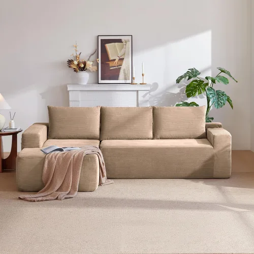Vista 24 de Sofá modular de 110 pulgadas, sofá modular Cloud con asiento profundo, sofás tapizados sin hueso para sala de estar, sofá modular moderno