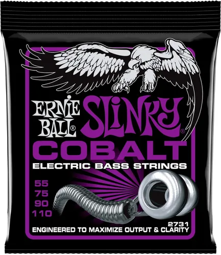 Vista 10 de Ernie Ball Slinky Cobalt - Cuerdas para bajo eléctrico de 6 cuerdas, calibre 32-130