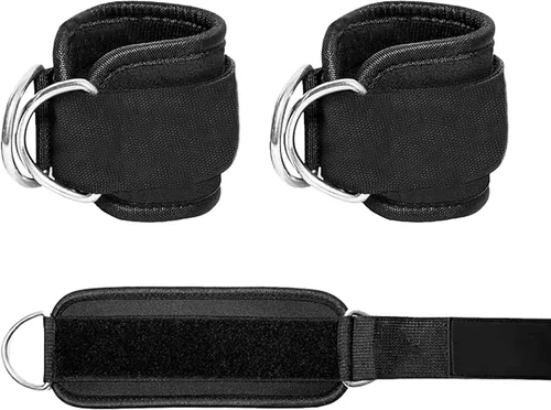 2 correas de levantamiento de muñequeras con anillos en D para máquina de cable, correas ajustables para levantamiento de pesas de gimnasio