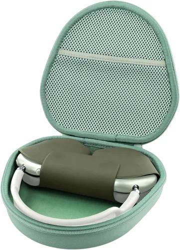 Vista 17 de khanka Estuche rígido de transporte para auriculares inalámbricos sobre la oreja de Apple AirPods Max 2/Apple AirPods Max, funda negra