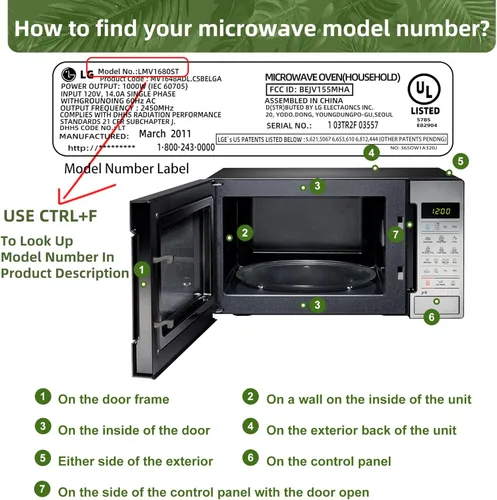 Vista 3 de Flat Bottom 9.6" Microwave Turntable Plate for LG Microwave Compatible with Part # 3390W1A035A 9 5/8 inch LG Microwave Glass Plate