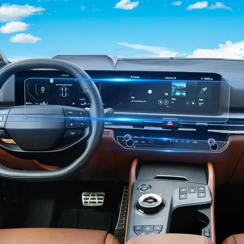 Vista 28 de Para 2 piezas 2021 2022 2023 2024 Nissan Armada Protector de pantalla táctil de 12.3 pulgadas de alta claridad - Accesorios para Armada