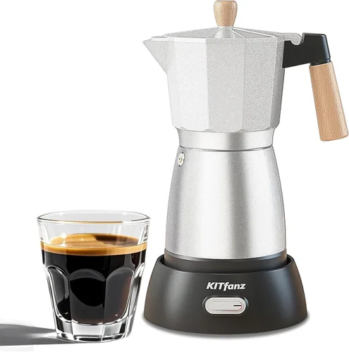 Cafetera eléctrica de café expreso, cafetera italiana, olla moka eléctrica, cafetera cubana, cafeteras eléctricas portátiles con base desmontable de