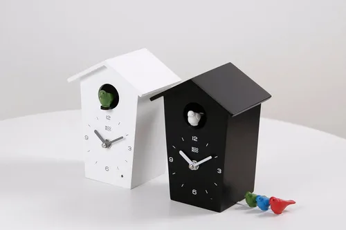 Vista 7 de KOOKOO Birdhouse Mini - Reloj de cuco moderno con 12 canciones naturales de pájaros o llamada de cuco