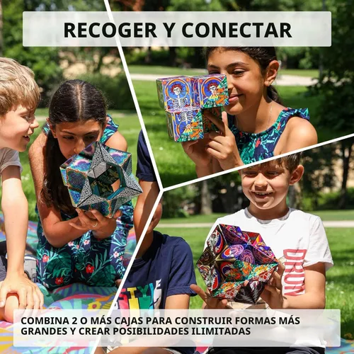Vista 6 de Shashibo Caja de Cambio de Forma - Juguetes premiados STEM con imanes fuertes - Cubo de manipulación se transforma en más de 100 formas, regalos