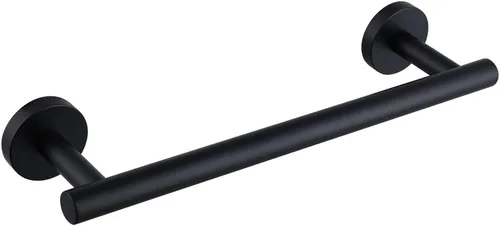 Vista 29 de Toallero de mano negro mate de 9 pulgadas SUS 304 de acero inoxidable para montaje en pared de baño