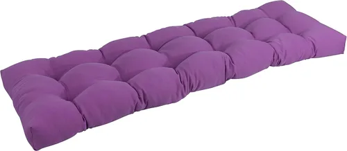 Vista 12 de Blazing Needles Cojín de banco de sarga copetudo, 46 x 19 pulgadas, azul aguamarina