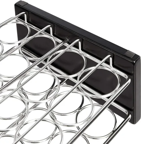 Vista 3 de Yaxa Basics Estante organizador de especias de 20 frascos, color plateado