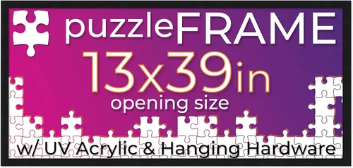 Vista 73 de Poster Palooza Kit de marco de rompecabezas de 11.25 x 38.25 pulgadas. El kit incluye hojas de pegamento para rompecabezas, marco de rompecabezas