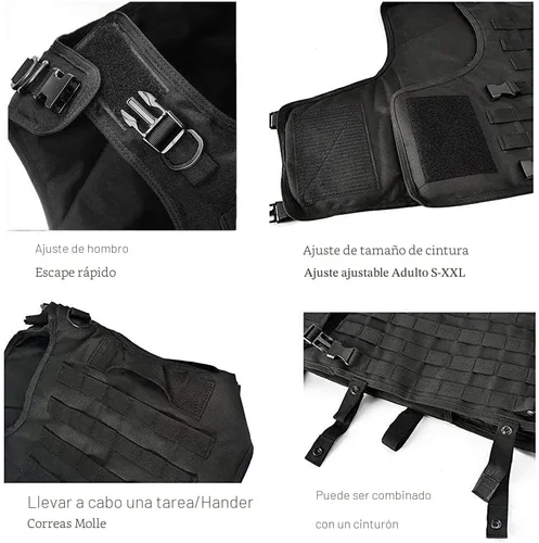Vista 4 de vAv YAKEDA Chaleco táctico Airsoft para hombre