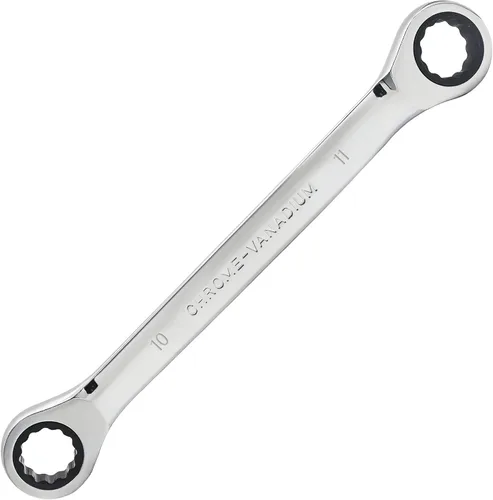 Vista 13 de Llave de trinquete de extremo de caja doble 0.472 in x 0.551 in métrica 72 dientes 12 puntos de trinquete herramientas de llave de engranaje