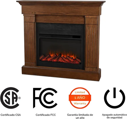 Vista 7 de Real Flame chimenea eléctrica (roble de castaña)