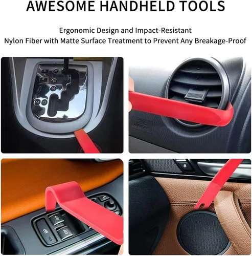 Vista 5 de OTUAYAUTO Kit de 6 Herramientas para Remover Molduras de Auto - Kit de Herramientas para Remoción de Paneles sin Arañazos para Audio del Auto, Panel