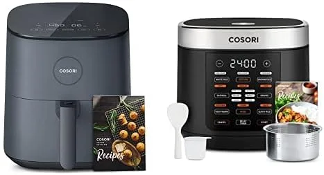 COSORI Arrocera de 10 tazas sin cocinar con 18 funciones de cocción y freidora de aire COSORI de 5 cuartos de galón, freidora de aire 9 en 1, horno