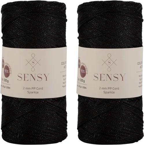 Vista 52 de Sensy Premium 2mm 229.5 metros de cuerda de poliéster 100% cordón de polipropileno Cordón de macramé 2mm Cordón para bolso de crochet Hilo