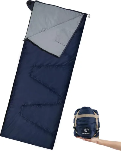 Vista 8 de REDCAMP Saco de dormir ultra ligero para mochileros, senderismo, comodidad para adultos, clima cálido, con bolsa de compresión