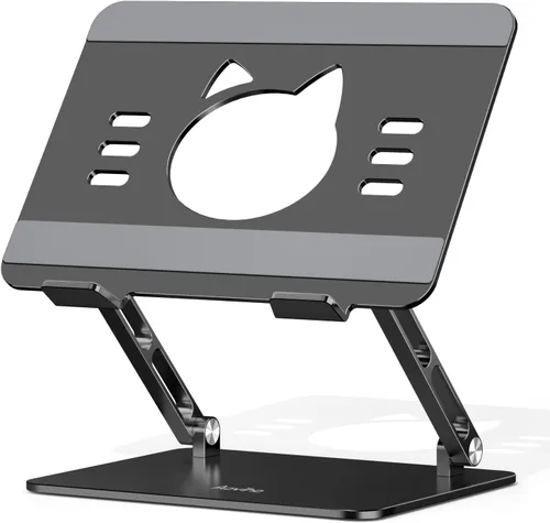 Aoviho Soporte para computadora portátil para escritorio, elevador plegable ajustable de aluminio para portátiles de 10 a 17.3 pulgadas, soporte