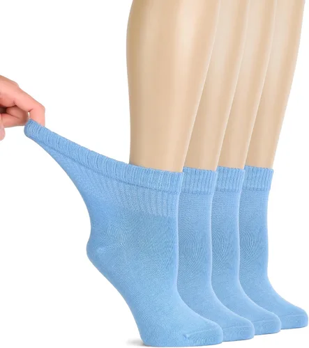 Vista 41 de Hugh Ugoli - Calcetines diabéticos para mujer de Rayón derivado de bambú, suaves, de tobillo, delgados, anchos, sueltos, parte superior sin uniones