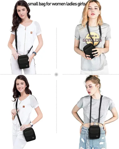 Vista 7 de Small Crossbody Bag Side Shoulder Bag For Men, Women Mini Messenger Bag