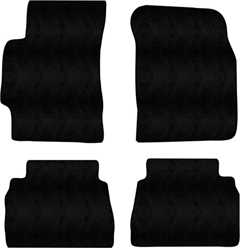 Custom Fit Front & Rear Carpet Floor Mats, Black, Compatible with Daewoo Leganza 2002 2001 2000 1999