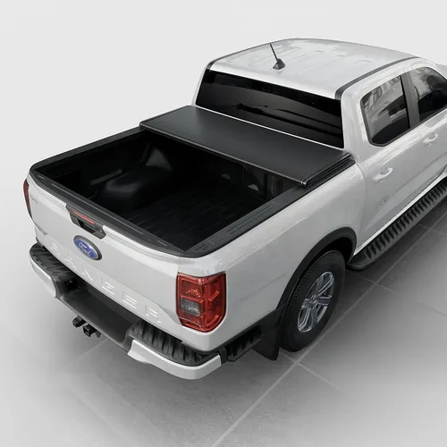 Vista 3 de Toptiny Cubierta Tonneau plegable rígida de perfil bajo para Ford Ranger 2019-2025 caja de 5 pies 1 pulgada (61 pulgadas)