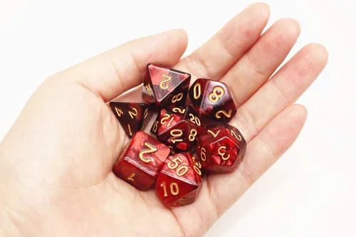 Vista 7 de HD - Dados poliédricos para juegos de rol (RPG), juegos de mesa como Calabozos y Dragones (D&D) y Pathfinder