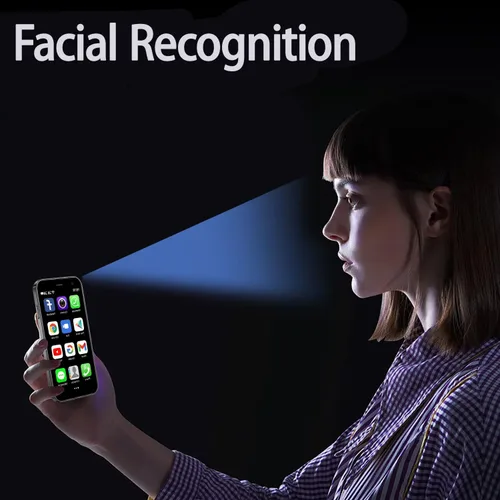 Vista 4 de Mini smartphone desbloqueado 3G, 3.0" HD Android Dual SIM Quad Core Face ID Mini Premium para niños, pequeño teléfono celular, el más pequeño