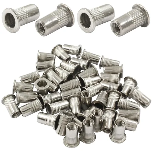 Vista 6 de 20 tuercas remachadoras de 3/8 pulgadas – 16 UNC – Tuerca roscada de cabeza plana de aleación de aluminio para un mejor rendimiento y durabilidad