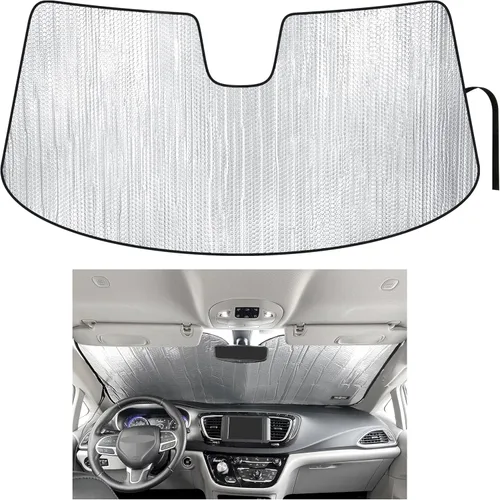 Vista 11 de Parasol de segunda fila para asiento trasero de ventana lateral para Chrysler Pacifica Minivan 2017, 2018, 2019, 2020, 2021, 2022, 2023, 2024, 2025