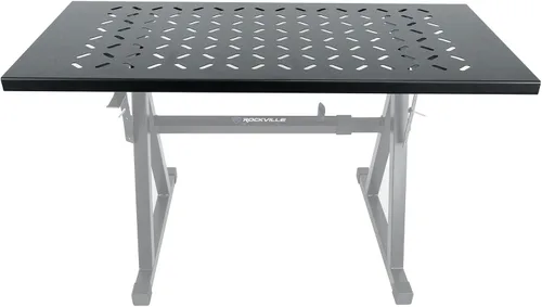 Vista 2 de Rockville Estante KS1 para soporte Z o X-Stand - Convierte los soportes de teclado en una mesa de DJ