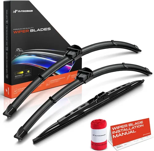 Vista 71 de A-Premium Juego de 3 limpiaparabrisas con indicador de desgaste y toalla, compatible con Dodge Nitro 2007-2011, juego de escobillas