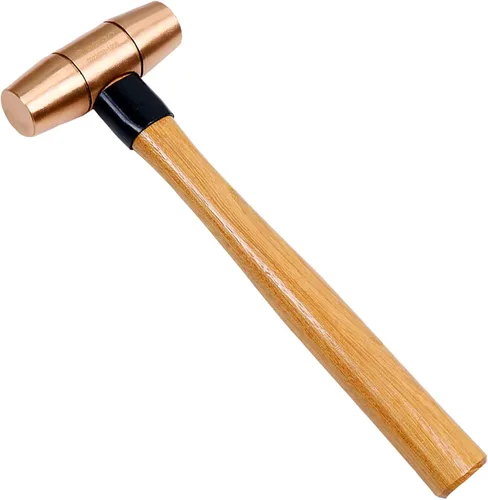 Vista 16 de WEDO Martillo de trineo de cobre 1/2lb,Martillo de mazo de cobre macizo, mango de fibra de vidrio, longitud 11.024 in, forjado a presión, resistente